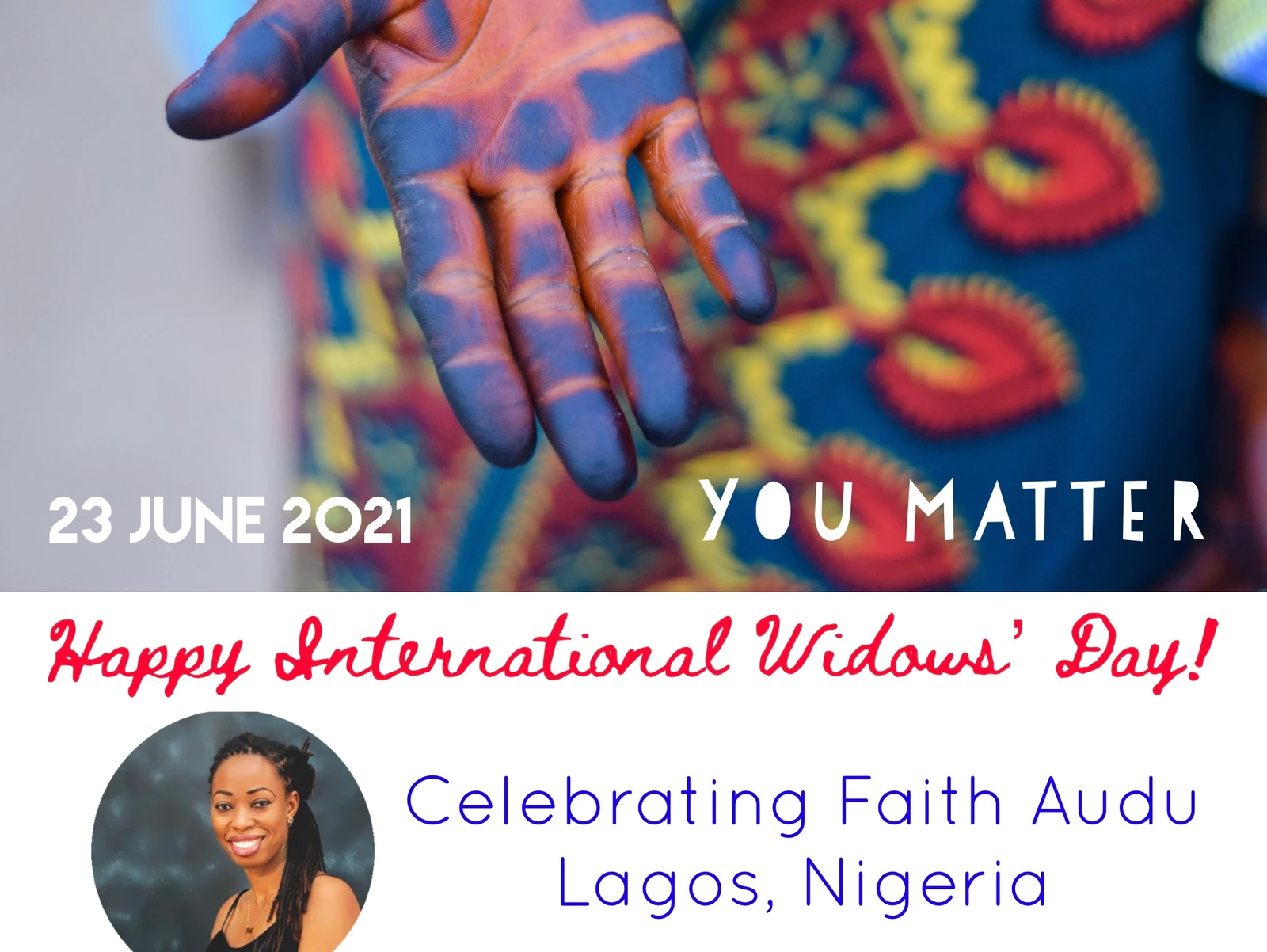International Widows' Day w/Faith Audu, Founder of Widows and Widowers Dating